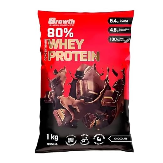Whey Protein Concentrado 80% Growth Supplements (1KG) - Chocolate