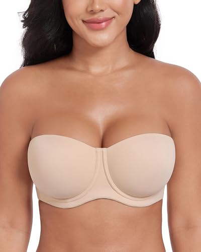 Soutien-gorge push-up sans bretelles grande taille antidérapant confortable