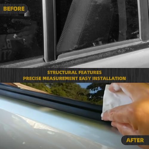 Image of Dasbecan Rear Tailgate Door Window Seal Compatible with 2003-2009 4Runner | Liftgate Window Weather Stripping Moulding Sweep Replace#68290-35031