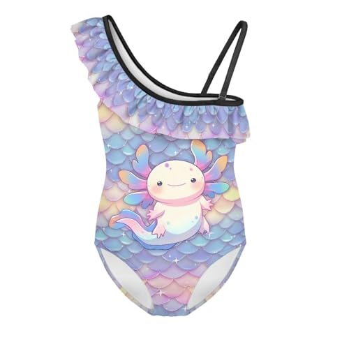Image of Girls One Piece Swimsuits Size 3-14 Trendy Ruffle Bathing Suit Casual Hawaiian Summer Beach Swimwear