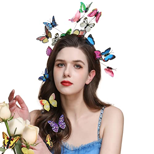 Gionforsy Butterfly Fascinator Headband Tea Party Fascinator Headpiece