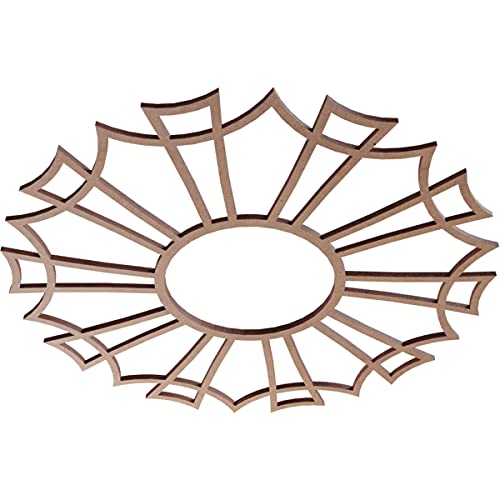 Image of Ekena Millwork 16 inchOD x 5 5 /8 inchID x 3 /8 inchT Augustus Wood Fretwork Pierced Ceiling Medallion, Wood (Paint Grade)