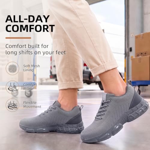Image of Steel Toe Shoes for Women Safety Work Shoes Wear-Resistant for Warehouse