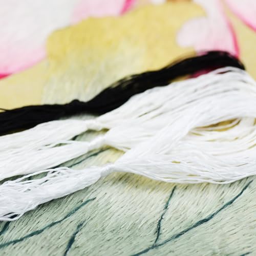 Image of 4 Skeins Mulberry Silk Floss Embroidery Thread Floss-Cross Stitch Threads China Silk Woven Jewelry Threads DIY Sewing Kits (19)