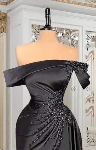 Off Shoulder Prom Dresses for Women 2024 Mermaid Beads Long Formal Evening Party Gown3