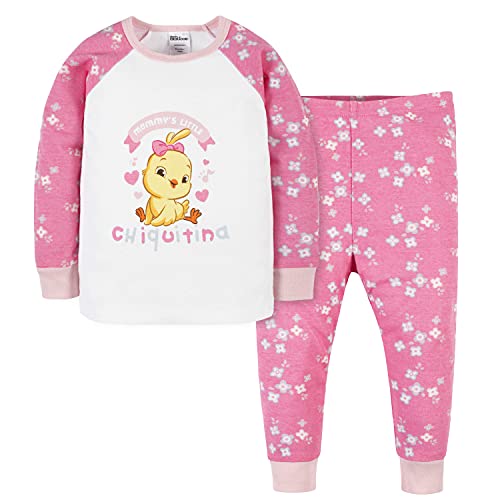 Image of Canticos Baby Girls' 2-Piece Snug Fit Cotton Pajamas