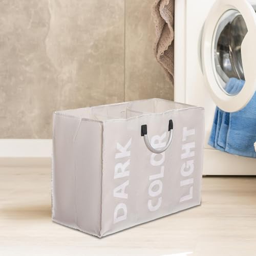 Panier à linge pliable à trois sections pour stopper le désordre