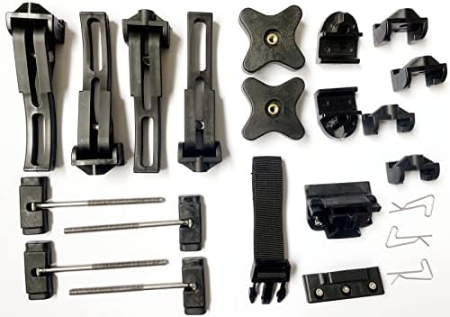 ROCTRK Universal Replacement Parts for Hard Quad Fold or Hard Tri Fold Tonneau Cover - Rear Clamp Front Clamp