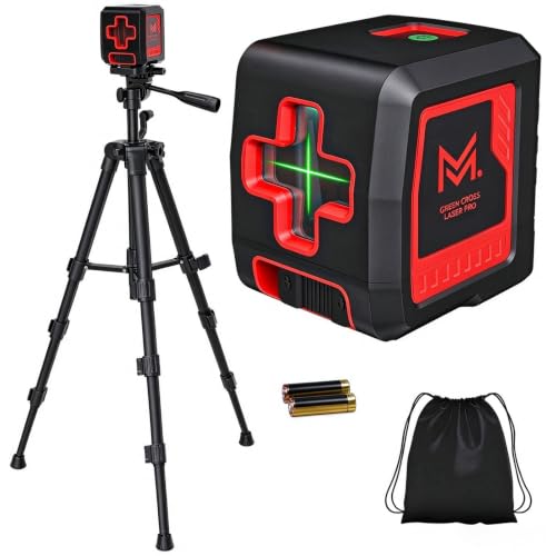 Motovera Self Leveling Laser Level 100ft, Green Cross Line with Tripod