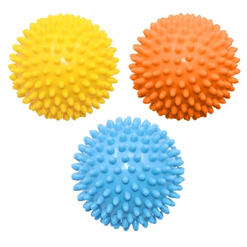 3 Pièces Balle de Massage pour Pieds, Balle à picots, Balle de Massage de Remise en Forme, massage de trigger point, boule myofasicale, pour la Relaxation et...