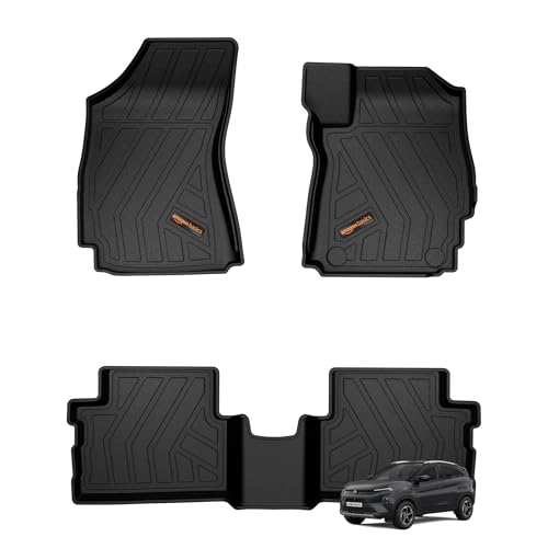 Image of Amazon Basics - 5D Car Floor Mats for Tata Punch (Oct 2021-Present, Black) | All-Weather Protection | Precision Laser Fit