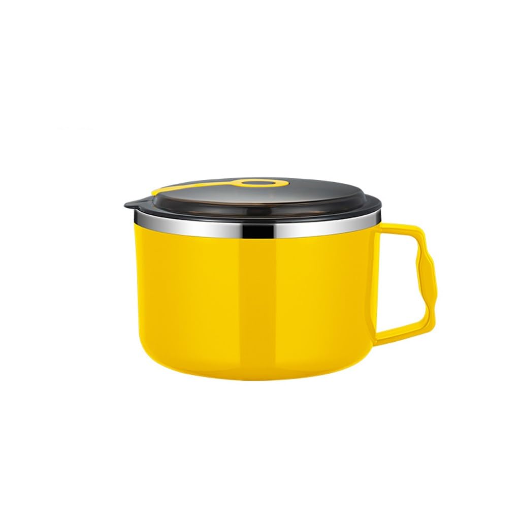 Nudelschale aus Edelstahl mit Deckel, Drainage, Instant-Reis