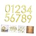 POPETPOP 10pcs Metal House Number Stickers Solar Numbers Decorative Door Decal Address Sticker No Tool Required