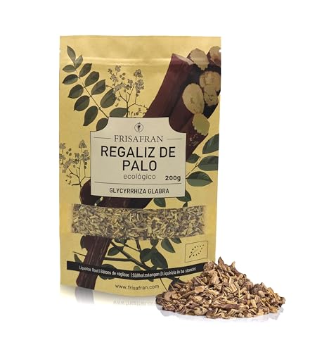 FRISAFRAN | Regaliz de palo Corte Infusion | Ecológico | Té de raíz | infusion | raiz-regaliz | Palos regalices | Corte Raíz | Directamente del productor | 200g