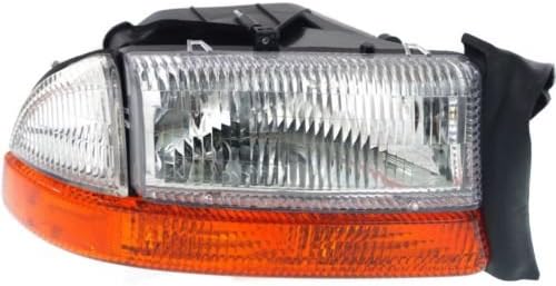 Headlight Headlamp Assembly Composite Clear Lens with Park Light Passenger Right Side For Dodge Dakota 1997 & For Durango 1998 - CH2503117