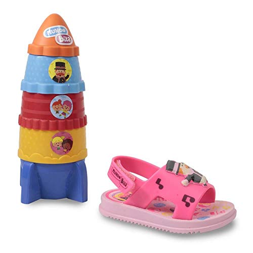 Chinelo Grendene Mundo Bita Descobertas Baby Meninas S: Rosa/G: Rosa 21