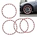 Fabater 4PCS Car Wheel Rim Protector, 20 Inches Wheel Guard Rim Protecting Trim Ring from Curb Rash, Wheel Edges Trim Accessories, Replacement for 2021-2023 (Red)