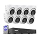 4K Überwachungskamera Set, Videoüberwachung mit 8X 8MP PoE IP Kamera und 8CH 4TB HDD NVR, Personenerkennung and Intelligente Erkennung, IP66, IR Nachtsicht für Aussen