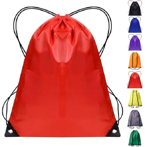 WESTWOOD FOX Borsa da palestra con coulisse, sacca da palestra, zaino in polietilene per donne e uomini, borsa da nuoto, viaggi, spiaggia, scuola, vacanze, adatta per sport, bambini, ragazzi e ragazze