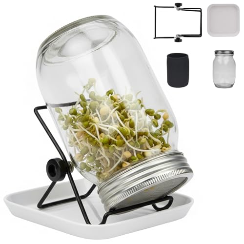 Kit de pots de germination complet avec support inox et bac Easy Home Sprout - 2