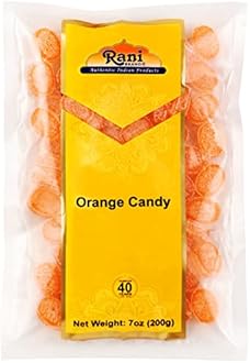 Rani Orange Candy 7oz (200g) ~ Indian Tasty Treats | Vegan | Gluten Friendly | NON-GMO | Indian Origin