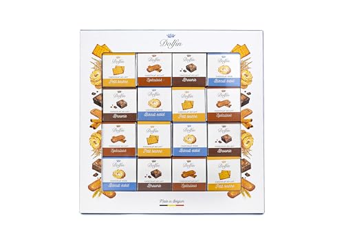 Dolfin Panache Surtido de Chocolate - Galettas - 48 Piezas de cuadrados de chocolate - 4 Sabores Deliciosos - Dulces y Chocolate Gourmet