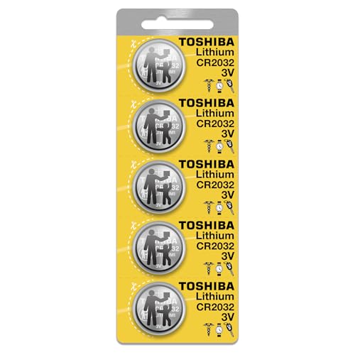 Toshiba CR2032 3 Volt Lithium Coin Battery (5 Batteries)