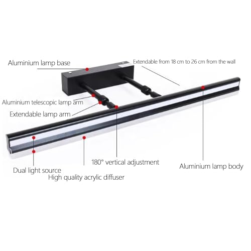 Espejo de baño sin sombras molestas con este aplique impermeable negro 4