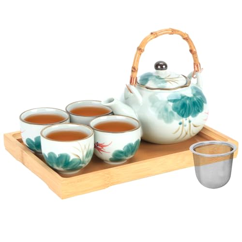 Japanisches Teeservice Porzellan Tee-Set mit Teekanne und Teetasse Set...
