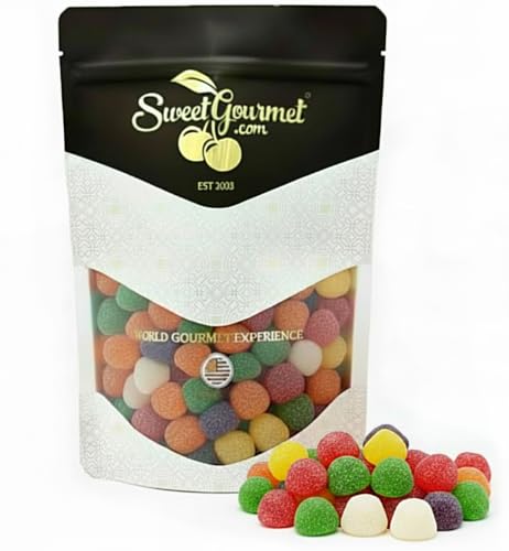 SweetGourmet Spice Drops Candy, Old-Fashioned Gumdrops, 6 Flavors Jelly Candy, 1 Pound