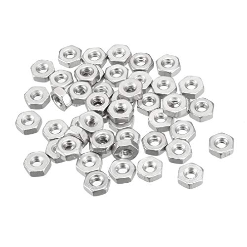 uxcell Hex Nuts, 4#-40 Fine Thread Hexagon Nut, Stainless Steel 304, Pack of 50 image 5