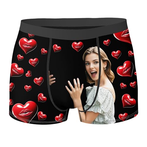 Ropa interior personalizada para él, calzoncillos tipo bóxer divertidos personalizados, regalos para novio, padre, marido, estilo 16, M