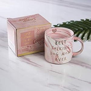 Dog Mom Gifts - Best Dog Mom Ever - Funny Birthday Gift For Dog Lovers Women - Gag Gifts for New Puppy Fur Baby Owners - Fur Mama Presents, Pitpull Pug - Cute Pink Marble Mug, 11.5oz Coffee Cup Dog Mom Gifts Best Dog Mom Ever Funny Birthday Gift For Dog Lovers Women Gag Gifts for New Puppy Fur Baby Owners Fur Mama Presents Pitpull Pug Cute Pink Marble Mug 115oz Coffee Cup