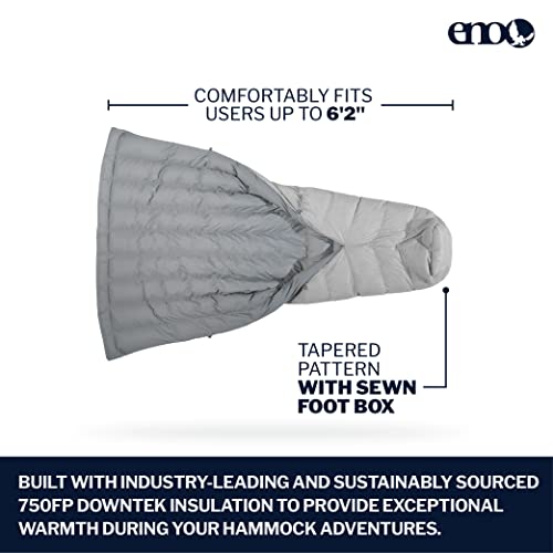 Image of ENO, Eagles Nest Outfitters Ignitor TopQuilt Insulated Hammock Blanket for Winter, Glacier