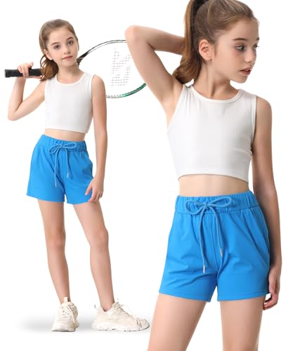 RISSCAN Short for Girl Athletic Running Teen Girls with Side Pocket Workout Quick Dry Comfy Casual Active Sports Girls Shorts3