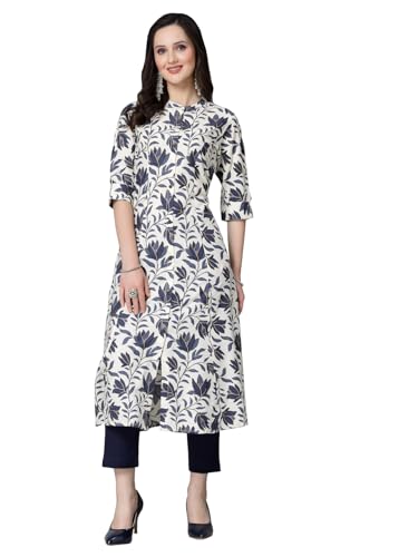 Image of Stylum Women's Floral Printed Rayon A-Line Kurta