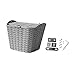 Vaveren Cycling Carrying Case Handlebar Bike Basket with Lid Sturdy Easy to Install Lightweight Bike Front Basket for Most Bikes Food, Gray