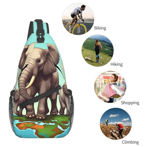 Bolso cruzado Elephants para hombre y mujer miniatura 6