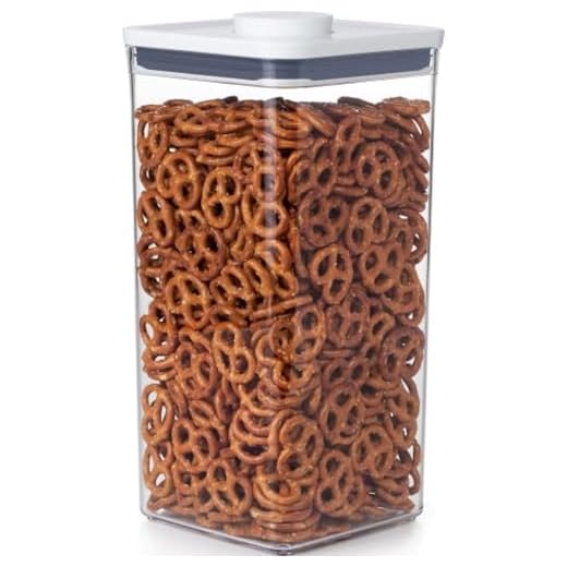 OXO Good Grips POP Container - Airtight Food Storage - 6.0 Qt for Bulk Food and More,Transparent,6.0 Qt - Square - Bulk Food