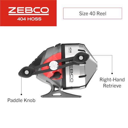 Zebco 404 Hoss combo spincast 5 pies 6 pulgadas aparejos de pesca 3