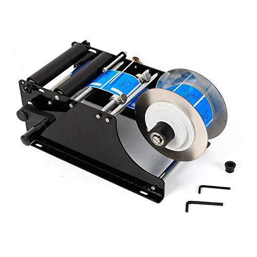 RANZHIX MT-30 Semi-Automatic Round Bottle Labeler, Thermal Printer, 30 ppm, 15-120mm Bottle Diameter