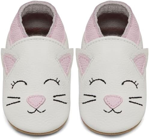 IceUnicorn Krabbelschuhe Baby Lauflernschuhe Jungen Mädchen Weicher Leder Babyhausschuhe Kleinkind Rutschfeste Lederschuhe Baby