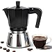Romon Cafetiere Italienne, Moka Induction Cafetière Expresso Iconique Machine a Cafe, Tous Feux, Plaque de Cuisson en Acier Inoxydable, 6 Tasses, Aluminium pour Maison Bureau Camping, Noir 300ml