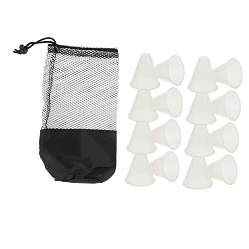 GALPADA Outdoor Roller Skating Cones 20 White Practice Cones Bag Training Roadblock for Boys and Girls Adults Easy to Store