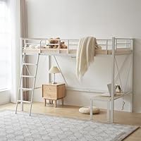 新作❣【高さ150cm】ロフトベッド パイプベッド シングル ロータイプ 分割可 Amazon｜ロフトベッド シングル コンセント付き ミドルタイプ 高さ