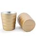 Classic Espresso Lungo Double Wall Stainless Steel Cup Set, Verre Collection (8 oz, Gold)