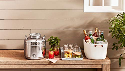 Sansone NSF Stainless Steel Water Dispenser Container with Spigot, 2.64 gallon jug (10 Liter)