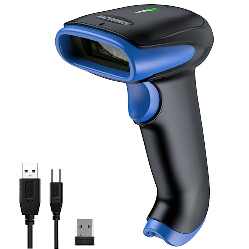 Symcode Wireless Bluetooth Barcode Scanner,3-in-1 Bluetooth & USB Wired & 2.4G Wireless Barcode Reader Scanner 2D 1D QR Code Automatic Fast Precise Bar Code Scanner for Phone Laptop Tablet by symcode - Used condition - US$26.63
