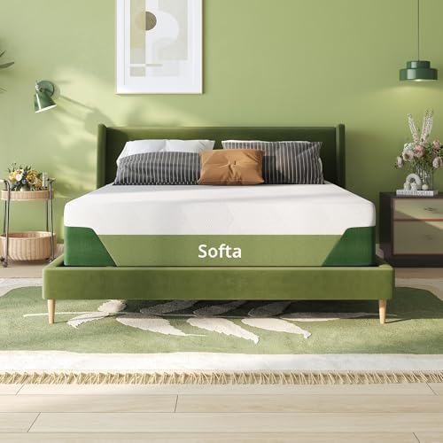 Image of Softa 12 inch Queen Cooling Gel Memory Foam Mattress, Viscose from Bamboo, Medium Firm, Certi-PUR & Oeko-TEX Certified, 10-Year Warranty, Green Tea Support Foam, Washable, Mattress in a Box