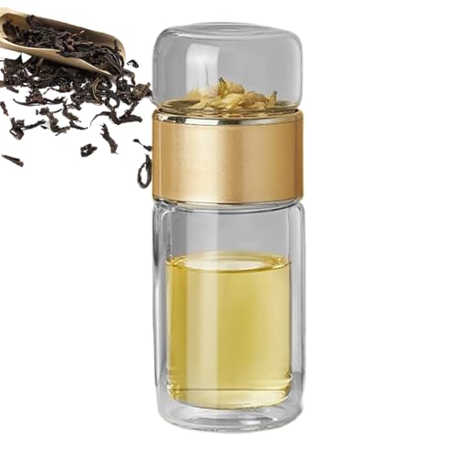Botella de agua de, botella con infusor de té, Botella de té de separación de agua impermeable, separación de y, para flores a granel, viaje a domici